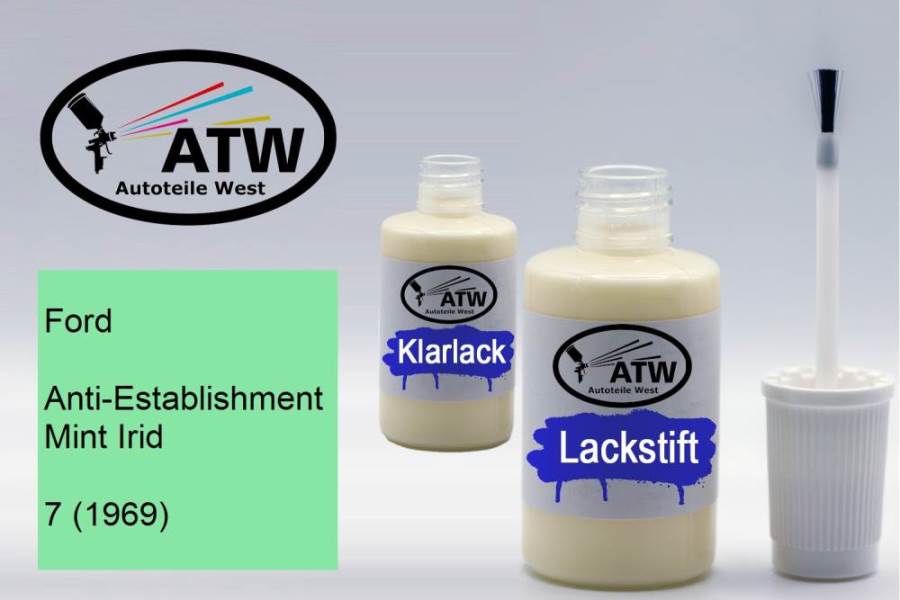 Ford, Anti-Establishment Mint Irid, 7 (1969): 20ml Lackstift + 20ml Klarlack - Set, von ATW Autoteile West.